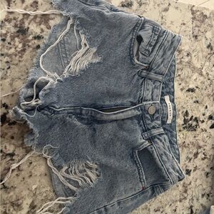 PacSun Light Blue Distressed Jean Shorts